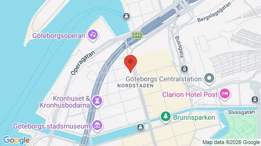 Kontorslokaler att hyra i Göteborg Centrum - kort over placeringen