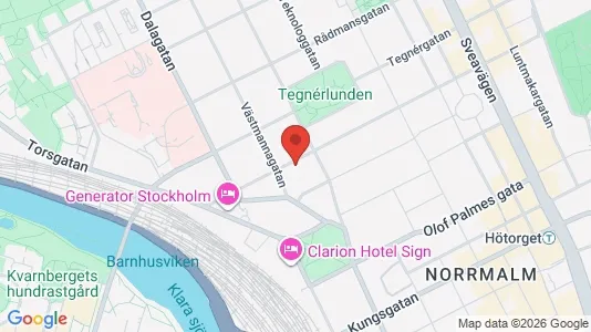 Kontorslokaler att hyra i Stockholm Innerstad - kort over placeringen