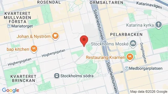 Kontorslokaler att hyra i Södermalm - kort over placeringen