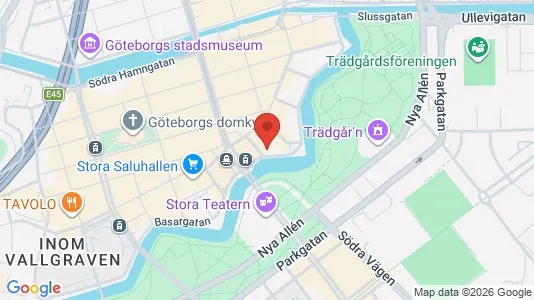 Kontorslokaler att hyra i Göteborg Centrum - kort over placeringen