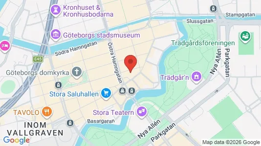 Kontorslokaler att hyra i Göteborg Centrum - kort over placeringen