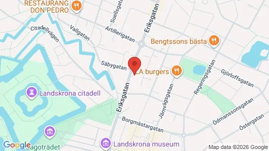 Kontorslokaler att hyra i Landskrona - kort over placeringen