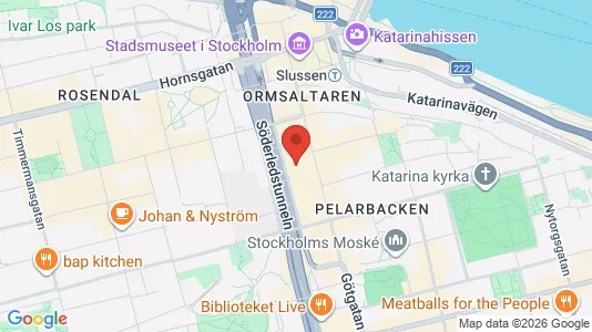 Kontorslokaler att hyra i Södermalm - kort over placeringen