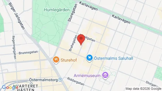 Kontorslokaler att hyra i Östermalm - kort over placeringen