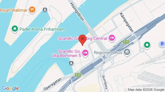 Kontorslokaler att hyra i Göteborg Centrum - kort over placeringen