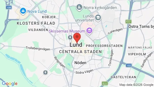 Restauranglokaler att hyra i Lund - kort over placeringen