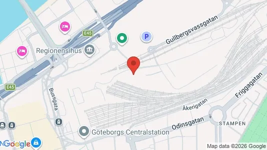Kontorslokaler att hyra i Göteborg Centrum - kort over placeringen