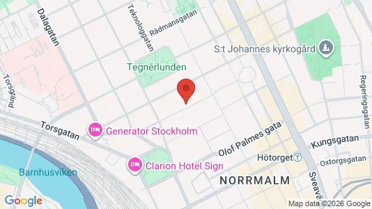 Kontorslokaler att hyra i Stockholm Innerstad - kort over placeringen