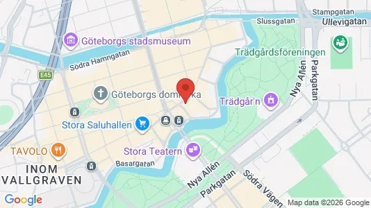 Kontorslokaler att hyra i Göteborg Centrum - kort over placeringen
