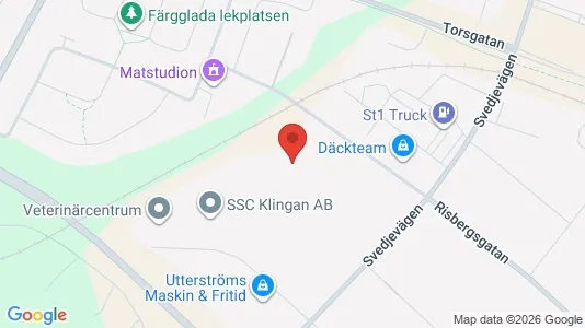 Kontorslokaler att hyra i Skellefteå - kort over placeringen