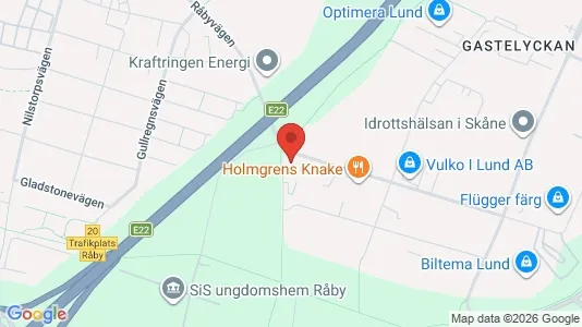 Kontorslokaler att hyra i Lund - kort over placeringen