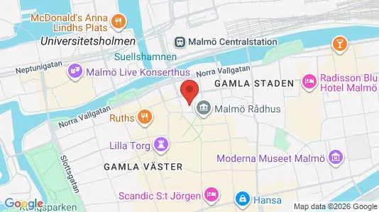 Kontorslokaler att hyra i Malmö Centrum - kort over placeringen