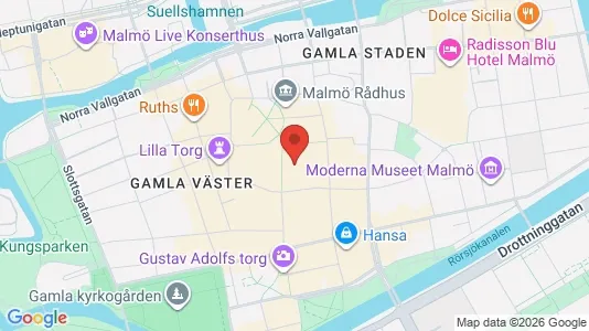 Kontorslokaler att hyra i Malmö Centrum - kort over placeringen