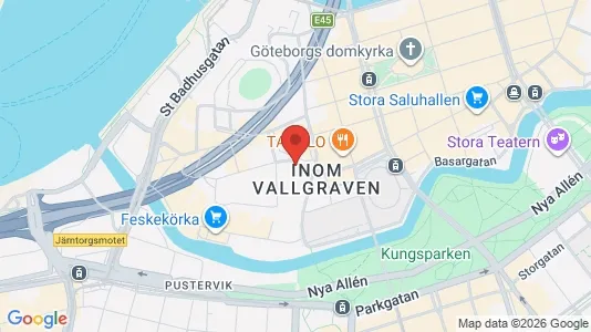 Kontorslokaler att hyra i Göteborg Centrum - kort over placeringen