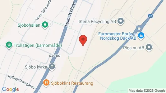 Lagerlokaler att hyra i Sjöbo - kort over placeringen
