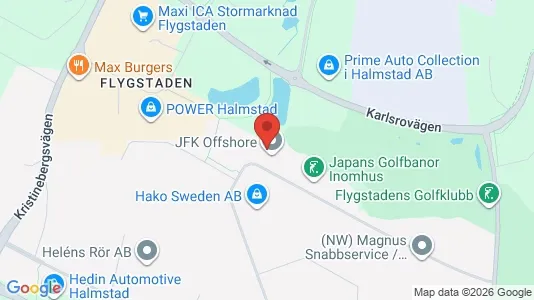 Kontorslokaler att hyra i Halmstad - kort over placeringen
