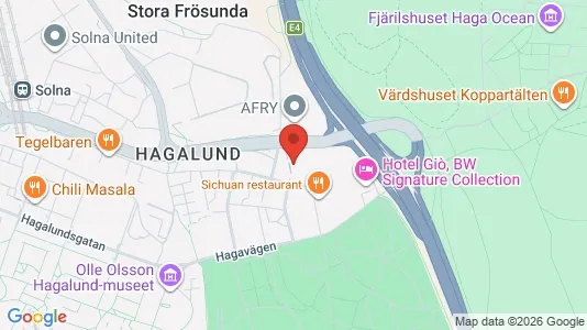 Affärslokaler att hyra i Solna - kort over placeringen