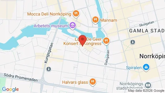 Affärslokaler att hyra i Norrköping - kort over placeringen