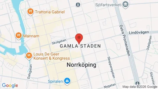 Affärslokaler att hyra i Norrköping - kort over placeringen