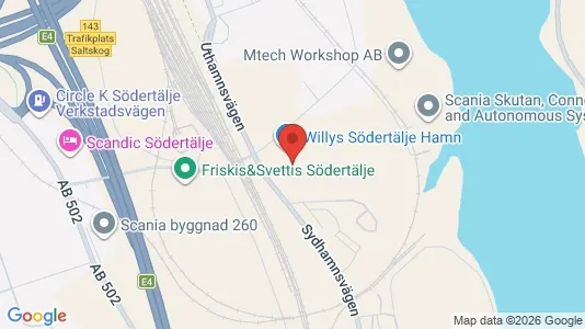 Affärslokaler att hyra i Södertälje - kort over placeringen