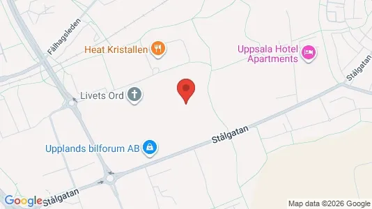 Industrilokaler att hyra i Uppsala - kort over placeringen