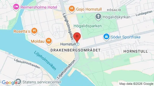 Kontorslokaler att hyra i Södermalm - kort over placeringen