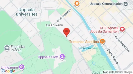Kontorslokaler att hyra i Uppsala - kort over placeringen