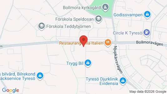 Kontorslokaler att hyra i Tyresö - kort over placeringen