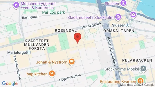 Kontorslokaler att hyra i Södermalm - kort over placeringen