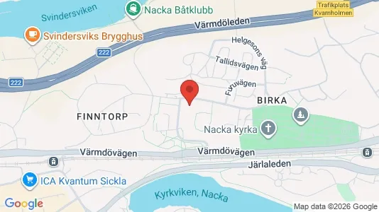 Kontorslokaler att hyra i Nacka - kort over placeringen