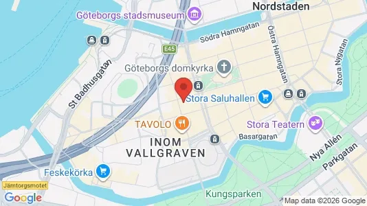 Kontorslokaler att hyra i Göteborg Centrum - kort over placeringen