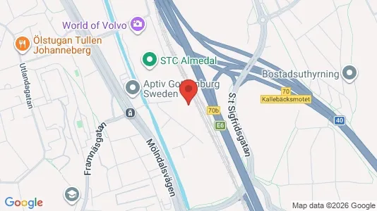 Coworking spaces att hyra i Johanneberg - kort over placeringen