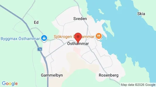 Butikslokaler att hyra i Östhammar - kort over placeringen