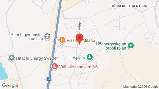 Kontorslokaler att hyra i Ludvika - kort over placeringen