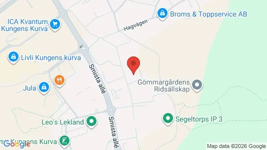 Affärslokaler att hyra i Huddinge - kort over placeringen