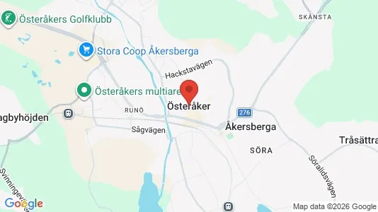 Kontorslokaler att hyra i Österåker - kort over placeringen