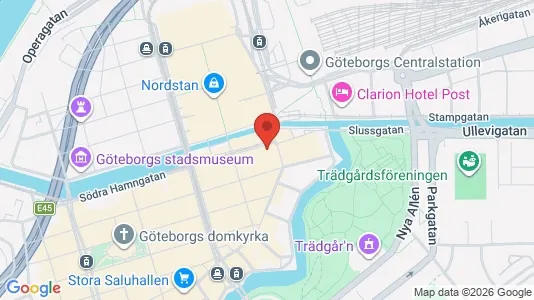 Coworking spaces att hyra i Göteborg Centrum - kort over placeringen