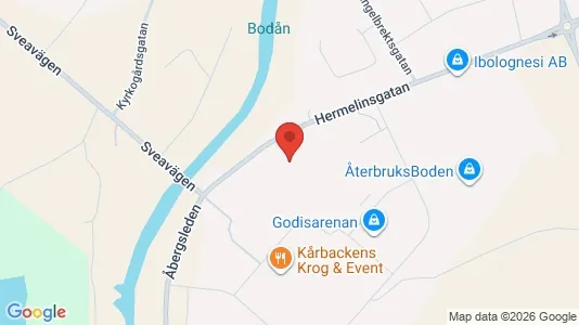 Kontorslokaler att hyra i Boden - kort over placeringen