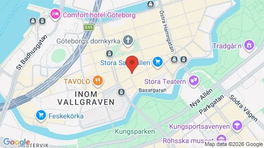 Kontorslokaler att hyra i Göteborg Centrum - kort over placeringen