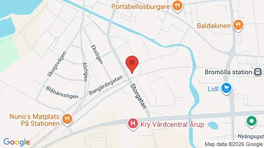 Kontorslokaler att hyra i Bromölla - kort over placeringen