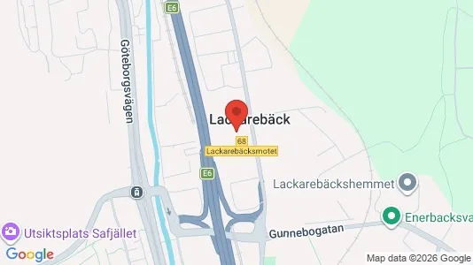 Affärslokaler att hyra i Mölndal - kort over placeringen