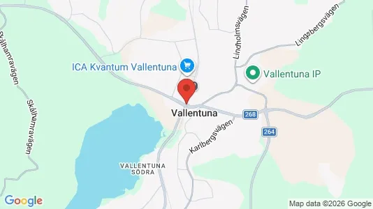 Kontorslokaler att hyra i Vallentuna - kort over placeringen