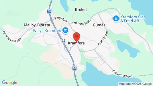 Restauranglokaler att hyra i Kramfors - kort over placeringen
