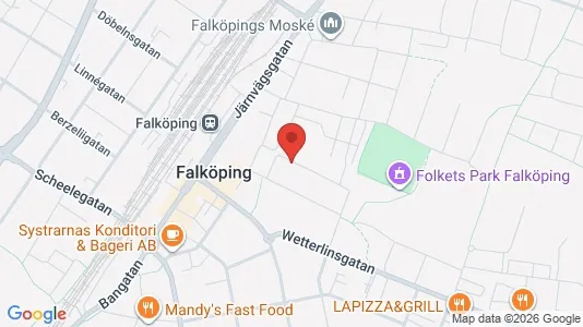 Affärslokaler att hyra i Falköping - kort over placeringen