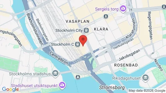 Kontorslokaler att hyra i Stockholm Innerstad - kort over placeringen