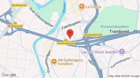 Lagerlokaler att hyra i Borås - kort over placeringen
