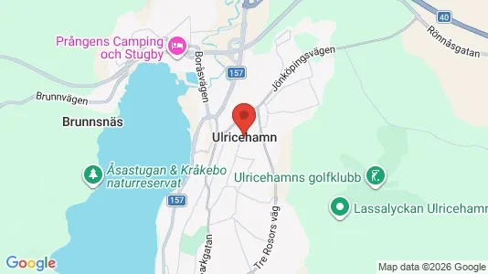 Lagerlokaler att hyra i Ulricehamn - kort over placeringen