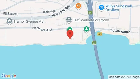 Kontorslokaler att hyra i Sundsvall - kort over placeringen