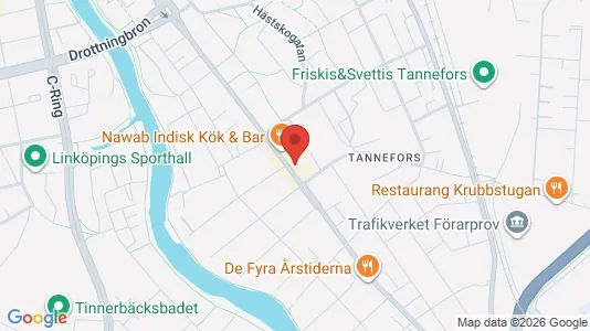 Affärslokaler att hyra i Linköping - kort over placeringen