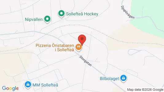 Affärslokaler att hyra i Sollefteå - kort over placeringen